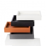   Soft leather trays by GioBagnara