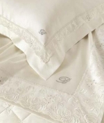Элитное постельное белье c двумя простынями (270×290) Farfalla Сливочный от Blumarine Art. 77388-01
