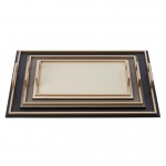      Defile Gold rectangular trays by GioBagnara