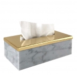 Elegance Gold Bianco Carrara мраморная салфетница Золото