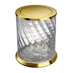 Ведро стеклянное с переворотной крышкой декор золото Windisch