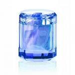 Kristall Saphirre blue Decor Walther Настольные аксессуары для ванной хрустальные контейнер для ватных палочек дисков шариков синие