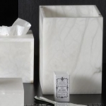        Alabaster Square Wastebasket 