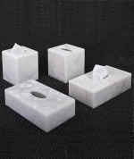 Аксессуары для ванной из натурального камня Алебастр Alabaster Tissuue Box салфетницы