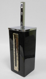 Arches Marmores ёршик для унитаза напольный чёрный керамический квадратный