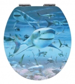 HAIE сиденье для унитаза с микролифтом крышки 3D декор Акулы