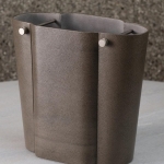   SERPENTINE WASTEBASKET GREY PEBBLE