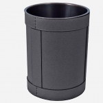    Rotondo waste paper basket by GioBagnara Graphite 