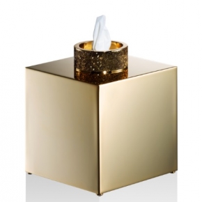 . Rocks салфетница квадратная декор золото с кристаллами Swarovski®