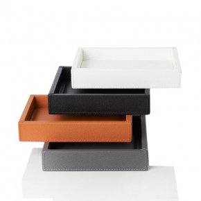 . Кожаный лоток Soft leather trays by GioBagnara