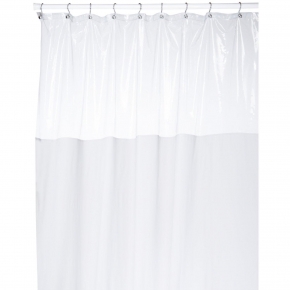 Шторки для душа и ванны текстильные. Защитная шторка Window Extra Long 10 Gauge White белая