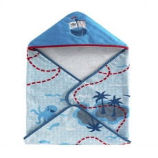 Текстиль для детей: полотенца, халаты, постельное бельё и др.. Полотенце банное с уголком детское Bambini Hooded Pirates BHD-PRT-MUL