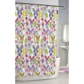 Текстиль для детей: полотенца, халаты, постельное бельё и др.. Шторка для ванной Butterflies SCB-115-BUT-W
