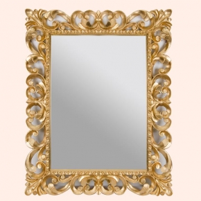 Зеркала для ванной. EBAN Зеркало QUEEN 95x75см золото