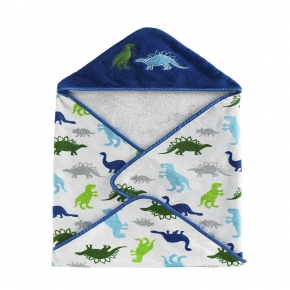 Текстиль для детей: полотенца, халаты, постельное бельё и др.. Полотенце банное с уголком детское Bambini Hooded Dino Park BHD-DP-MUL