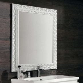 Зеркала для ванной. Eban Зеркало Barocco 98х70 bianco