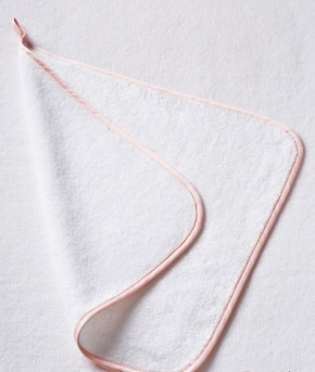 Текстиль для детей: полотенца, халаты, постельное бельё и др.. Махровое полотенце (35х35) Белый с розовым бордюром от Fiori di Venezia