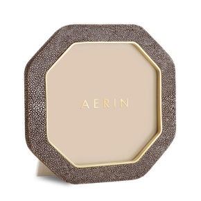 . Aerin OCTAGONAL CHOCOLATE SHAGREEN 