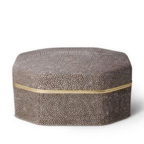 . Aerin OCTAGONAL CHOCOLATE SHAGREEN 