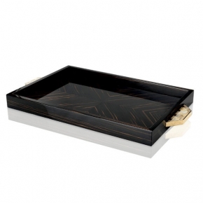 .   Horn & lacquer Ivory by Arcahorn Jewels Tray