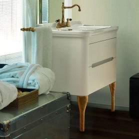 Мебель для ванной комнаты. Kerasan Waldorf База подвесная под раковину 80см, цвет матовый белый/бронза