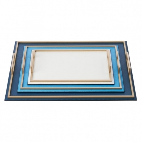 .      Defile Ocean Gold rectangular trays by GioBagnara