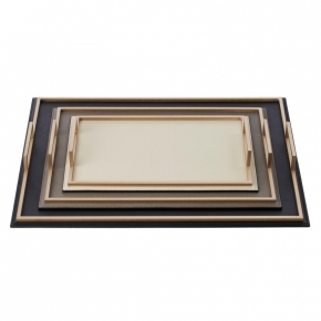     .      Defile Gold rectangular trays by GioBagnara