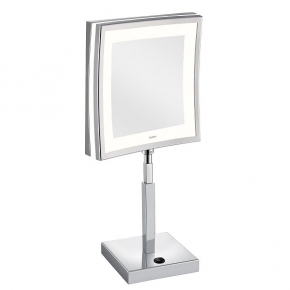 . ALISEO зеркало LED CUBIK LIMITED квадратное с подсветкой и увеличением х3 настольное