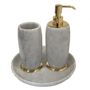    . Elegance Gold Bianco Carrara      	