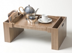 Аксессуары и Мебель для дома. Wood Collection деревянный столик для постели Орех