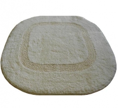.  Хлопковый коврик для ванной комнаты LUXOR Oval Nicol без выреза двухсторонний 