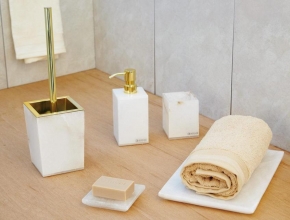 Аксессуары для ванной настольные. Blanca Alabaster аксессуары для ванной из натурального камня настольные золотой декор