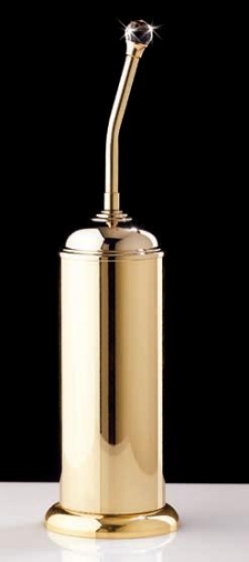 . Diamant аксессуары для ванной с кристаллами Swarovski напольный ёршик для унитаза золотой