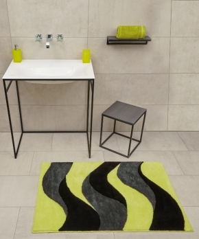 Коврики для ванной комнаты. Aurelia Nicol коврик для ванной комнаты с декором Apple-grey-black