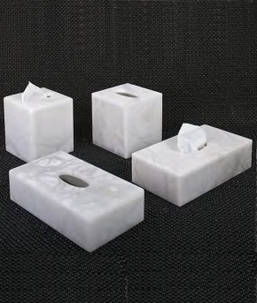 .        Alabaster Tissuue Box 