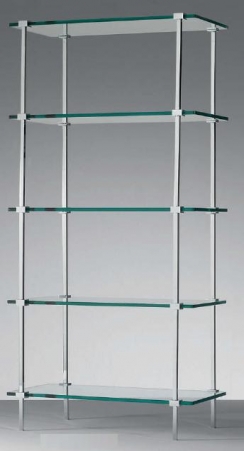 . Glass этажерка для ванной стеклянная 5 полок