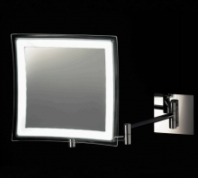 Зеркала косметические с подсветкой увеличением настенные настольные Зеркала с присосками. Квадратное настенное Зеркало косметическое с подсветкой LED от батареек и увеличением 1х5