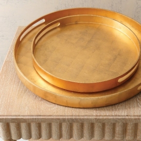 .   Nouveau Luxe Tray-Gold Leaf