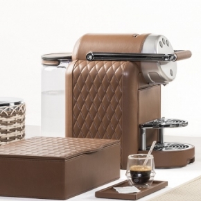 . Giobagnara Zenius кофемашина и шкатулка кожаная органайзер для кофе