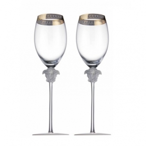 Посуда Столовые приборы Декор стола Deluxe. Rosenthal Versace Набор бокалов для красного вина Золотая Медуза 480 мл, стекло, 2 шт