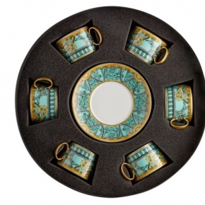 Посуда Столовые приборы Декор стола Deluxe. Rosenthal Versace набор чашек чайных с блюдцами Скала 200 мл, фарфор, 6 шт