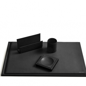 . Ralph Lauren Home BRENNAN Black Catchall сет для стола кожаные аксессуары