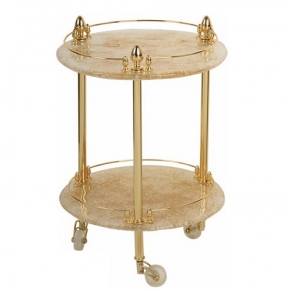 Этажерки для ванной. Этажерка круглая стеклянная столик Elisabetta золото