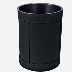    Deluxe.    Rotondo waste paper basket by GioBagnara Black 