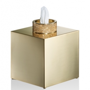 . Rocks салфетница квадратная декор золото матовое с кристаллами Swarovski®