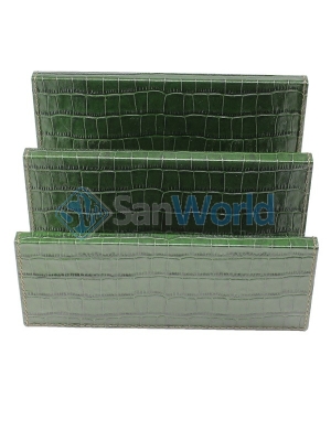     Leather Mail Holder GioBagnara Green Croc