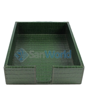   Letter Tray GioBagnara Green Croc