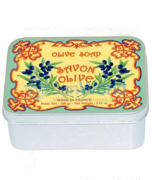 Мыло ароматизированное Оливки в жестяной коробочке от Le Blanc