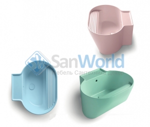 Colavene Tino универсальная постирочная раковина глубокая для ванной Rosa, Azzurro, Verde