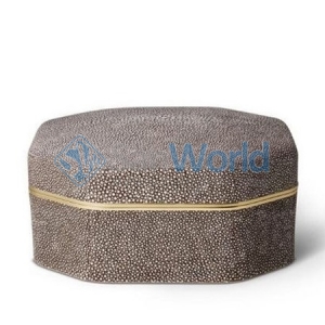 Aerin OCTAGONAL CHOCOLATE SHAGREEN 